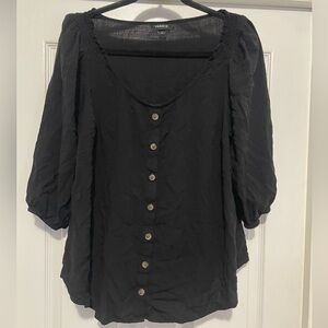 🌈3/$13 Torrid🌈 Torrid Black Button-Up Women's Top
